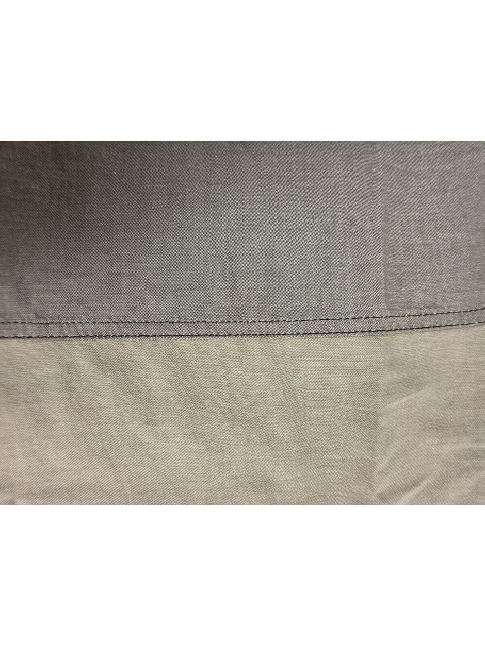 Vintage IKEA MALOU King Duvet Cover Gray Taupe Color-Block Two-Tone 100% Cotton